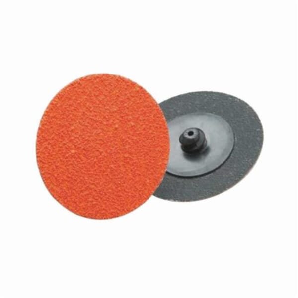 Norton Blaze 66261162334 R980P Heavy Duty Coated Abrasive Quick-Change Disc, 3 in Dia, 80 Grit, Coarse Grade, Ceramic Alumina Abrasive, Type TR (Type III) Attachment