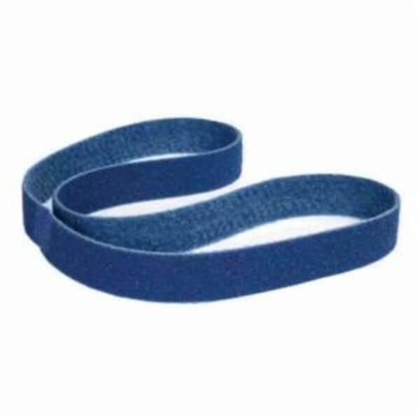 Norton Bear-Tex Rapid Prep 66623333541 Backstand Flex Low Stretch Narrow Regular Surface Conditioning Non-Woven Abrasive Belt, 3 in W x 90 in L, Very Fine Grade, Aluminum Oxide Abrasive, Blue