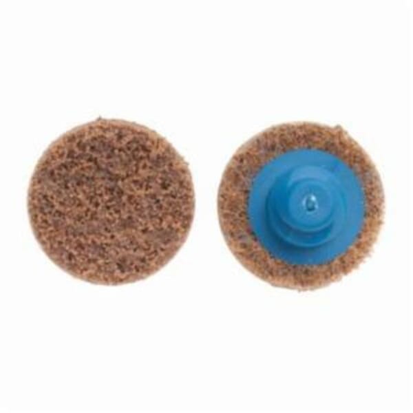 Norton Vortex Rapid Prep 66623335414 Non-Woven Abrasive Quick-Change Disc, 2 in Dia, 50 Grit, Coarse Grade, Aluminum Oxide Abrasive, Type TR (Type III) Attachment