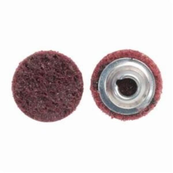 Norton Vortex Rapid Prep 66623335421 Non-Woven Abrasive Quick-Change Disc, 1 in Dia, 80 Grit, Medium Grade, Aluminum Oxide Abrasive, Type TS (Type II) Attachment