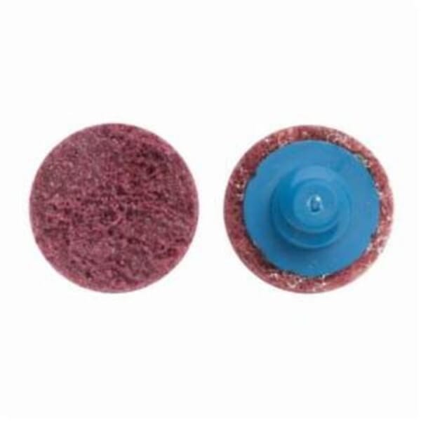 Norton Vortex Rapid Prep 66623335427 Non-Woven Abrasive Quick-Change Disc, 2 in Dia, 80 Grit, Medium Grade, Aluminum Oxide Abrasive, Type TR (Type III) Attachment