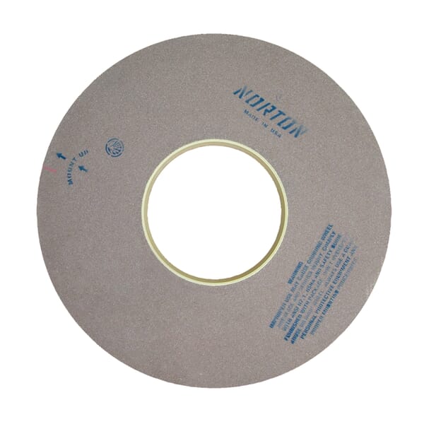 Norton 69210401774 64A Surface and Cylindrical Grinding Wheel, 30 in Dia x 4 in THK, 12 in Center Hole, 60 Grit, Aluminum Oxide Abrasive