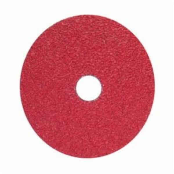 Norton Red Heat 77696008401 F981 Close Coated Heavy Duty Abrasive Disc, 4-1/2 in Dia, 7/8 in Center Hole, 36 Grit, Extra Coarse Grade, Ceramic Alumina Abrasive, Center Mount Attachment