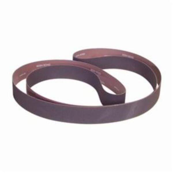 Norton Metalite 78072721880 R228 Narrow RR-Flex Coated Abrasive Belt, 3 in W x 132 in L, 80 Grit, Coarse Grade, Aluminum Oxide Abrasive, Cotton Backing