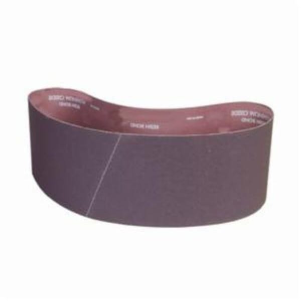 Norton Metalite 78072722165 R228 Narrow Coated Abrasive Belt, 4 in W x 54 in L, 80 Grit, Coarse Grade, Aluminum Oxide Abrasive, Cotton Backing