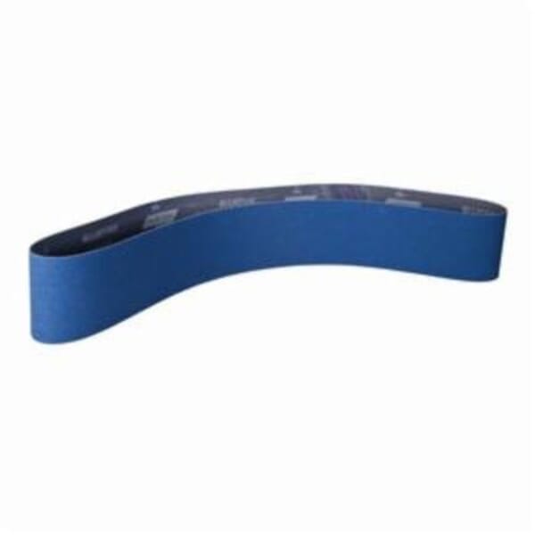 Norton BlueFire 78072727762 R821P Narrow Coated Abrasive Belt, 6 in W x 60 in L, 40 Grit, Extra Coarse Grade, Zirconia Alumina Abrasive, Cotton Backing
