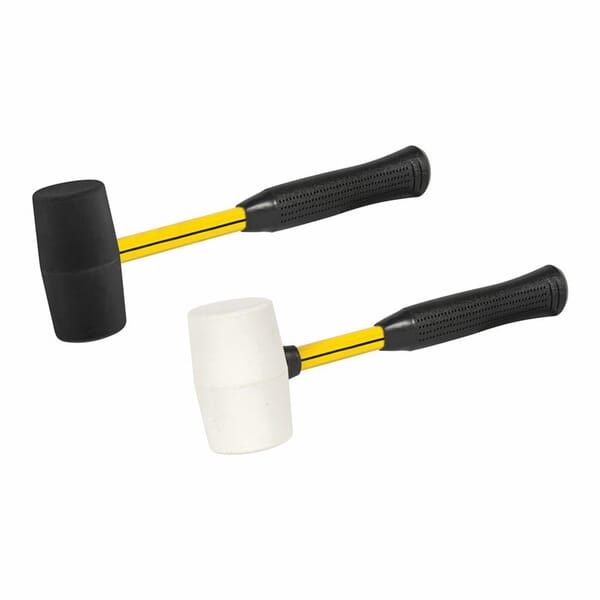 Nupla Nuplaglas 13120 Non-Sparking Mallet, 16 in OAL, 2-1/4 in Dia Face, 2 lb Rubber Head, Fiberglass Handle