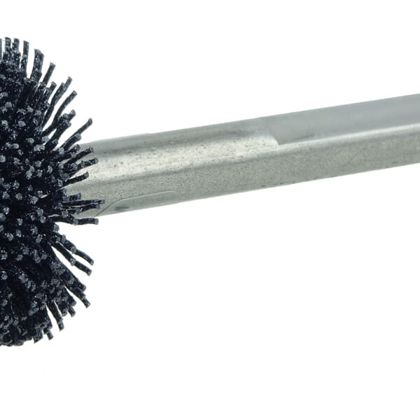 Bore-Rx 17212 Crosshole Wheel Brush, 1-1/2 in Dia Brush, 1 in W Face, 0.026 in Dia Crimped/Round Filament/Wire