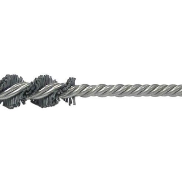 Nylox 21126 Power Tube Brush, 1/4 in Dia x 2 in L, 5 in OAL, 0.022 in Dia Filament/Wire, Nylon/Silicon Carbide Fill
