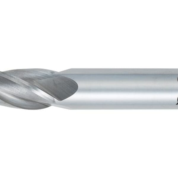 OSG 404-0312-BN 404BN Ball End Center Cutting End Mill, 1/32 in Dia Cutter, 1/8 in Length of Cut, 4 Flutes, 1/8 in Dia Shank, 1-1/2 in OAL, Uncoated