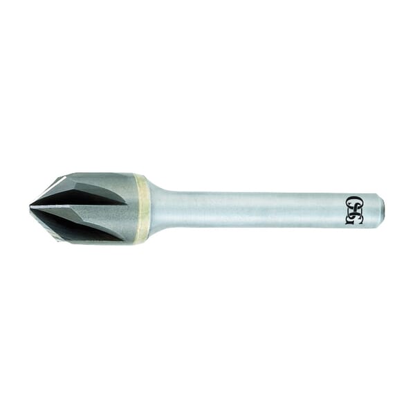 OSG 706-2500-090 Standard Countersink Drill, 1/4 in Dia Body, 1/4 in Dia Shank, 6 Flutes, 90 deg Included, Carbide