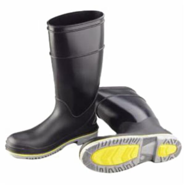 Onguard 89908-9 FLEX3 89908 Knee Boots, Mens, SZ 9, 16 in H, Steel Toe, Polyblend PVC Upper, PVC Outsole, Resists: Chemical, Oil and Water, ASTM F2413-05