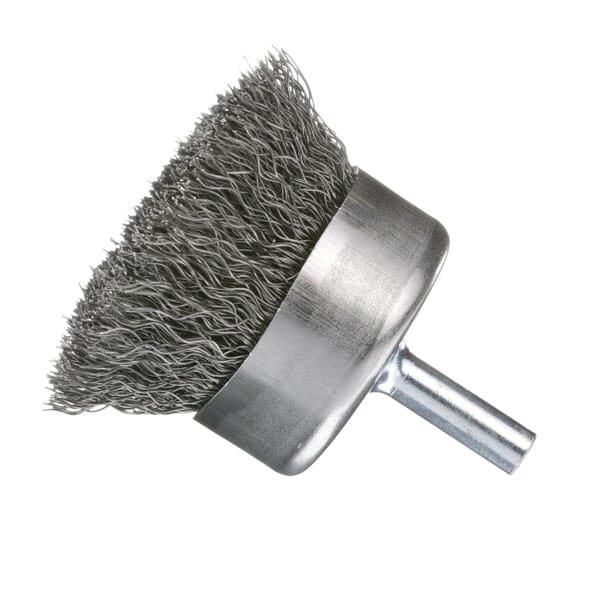 Osborn 0001644000 Light Duty Cup Brush, 1-3/4 in Dia Brush, 0.01 in Dia Filament/Wire, Crimped, Steel Fill