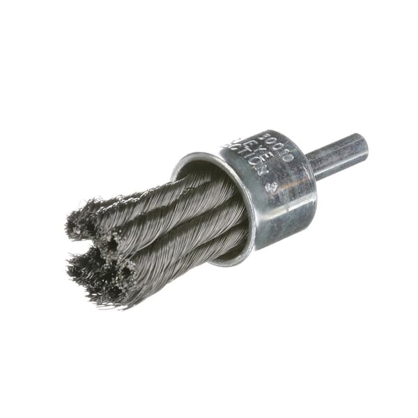 Osborn 0003000400 End Brush, 1/2 in Dia Brush, Full Cable Twist Knot, 0.0104 in Dia Filament/Wire, AB Carbon Steel Fill, 1-1/8 in L Trim