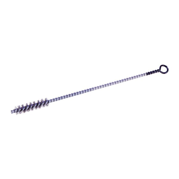 Osborn 0005100100 Crimped Wire Tube Brush, 3/16 in Dia x 1-1/2 in L, 7 in OAL, 0.004 in Dia Filament/Wire, Carbon Steel Fill