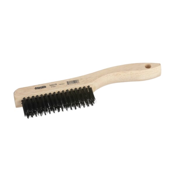 Osborn 0005401900 Wire Scratch Brush, 5-1/4 in L x 1-7/64 in W Brush, 10 in OAL, 1-1/8 in L Stainless Steel Trim
