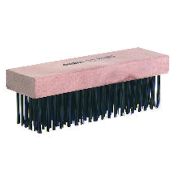 Osborn 0005402800 Straight Back Scratch Brush, 7-1/4 in L x 2-1/4 in W Brush, 1-11/16 in L Steel Trim