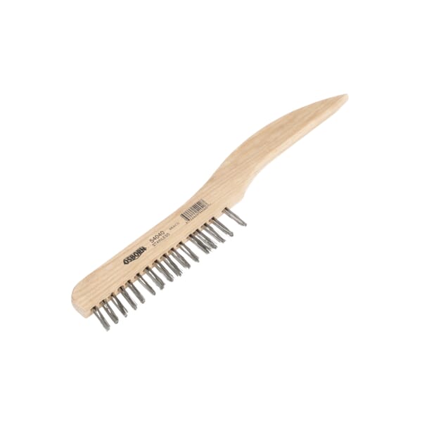 Osborn 0005404000 Platers Scratch Brush, 5 in L x 5/16 in W Brush, 10 in OAL, 3/4 in L Stainless Steel Trim