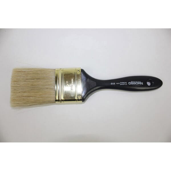 Osborn 0007007200 Varnish Brush, 3 in China Bristle Brush, Plastic Handle, Enamels, Epoxy Coating, Oil Paints, Shellacs, Stains