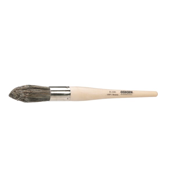 Osborn 0007011500 Pointed Top Cleaning Brush, 1-1/2 in Brush, 2-3/8 in L Stiff Pure China Trim