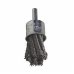 Osborn 0003002900 Scuf-Gard Coated End Brush, 1/2 in Dia Brush, Full Cable Twist Knot, 0.014 in Dia Filament/Wire, Stainless Steel Fill, 1-1/8 in L Trim