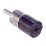 Osborn 0003061500 TY Series Encapsulated Hollow Center Standard Duty End Brush, 1/2 in Dia Brush, Crimped, 0.005 in Dia Filament/Wire, Stainless Steel Fill, 1 in L Trim