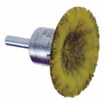 Osborn 0003066700 TY Series Flared Heavy Duty Encapsulated End Brush, 2-3/4 in Dia Brush, Crimped, 0.0104 in Dia Filament/Wire, AB Carbon Steel Fill, 1-1/2 in L Trim