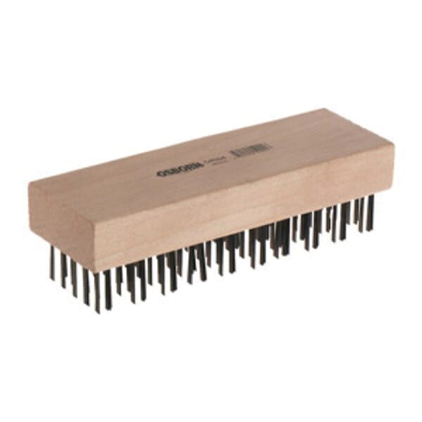 Osborn 0005402400 Straight Back Scratch Brush, 7-5/8 in L x 2-5/8 in W Brush, 7-5/8 in OAL, 1 in L Carbon Steel Trim