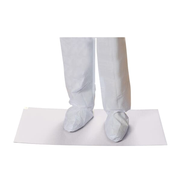 PIP CleanTeam 100-93-183638W Contamination Control Clean Room Mat, 36 in L x 18 in W x 0.05 mm THK, White, Polyethelene, 30 Sheets per Mat