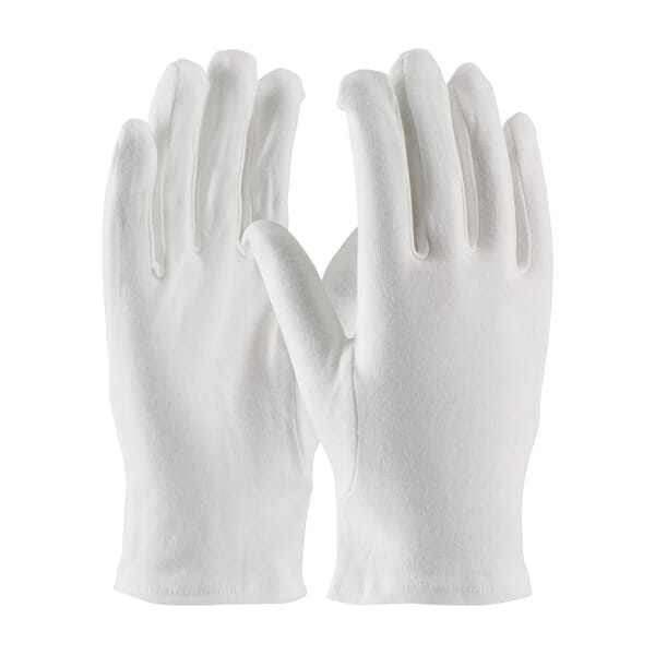 PIP Cabaret Economy Grade Parade Dress Gloves, L, Cotton, White, Unlined Lining, Open Cuff