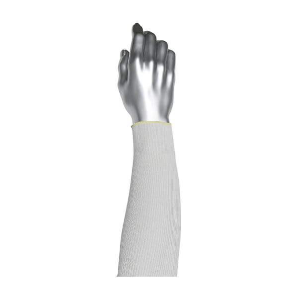 PIP Kut Gard 15-21PRIWPS18 15-21PRIWPS Cut-Resistant Sleeves, 3-1/2 in, 18 in L x 1 ply THK, 13 ga Filament Polyester/Pritex/Antimicrobial Fiber Liner, White