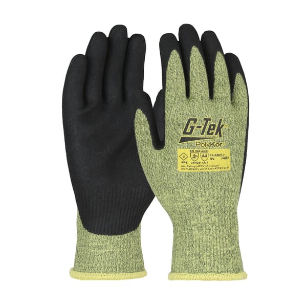 G-Tek Blended Utility Gloves, Aramid/Seamless Knit PolyKor, Resists: Abrasion/Cut/Impact/Puncture/Tear, 13 cal/sq-cm Max Arc Flash Protection
