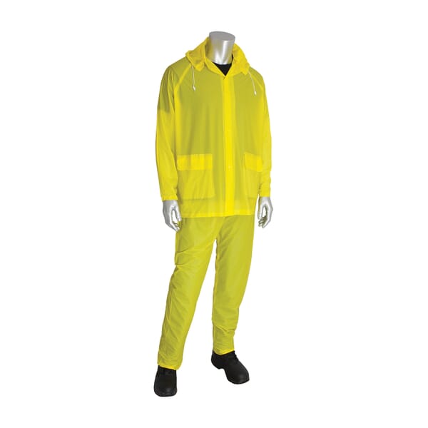 PIP FALCON 3-Piece Waterproof Rainsuit, Yellow, PVC, Detachable Hood