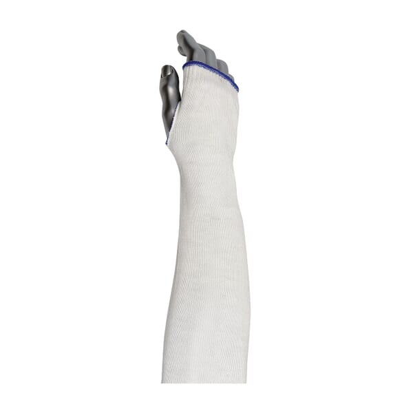 PIP Kut Gard 20-SD18TO 20-SDTO Cut-Resistant Sleeves With Thumb Hole, 4.9 in, 18 in L x 2 ply THK, 50% Dyneema/ 50% Nylon Blend, White