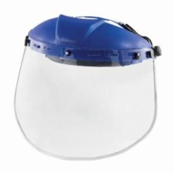 PIP 251-01-7214 Universal Fit Safety Visor, Clear, PETG, 9 in H x 15-1/2 in W x 0.04 in THK Visor, Specifications Met: ANSI Z87.1+