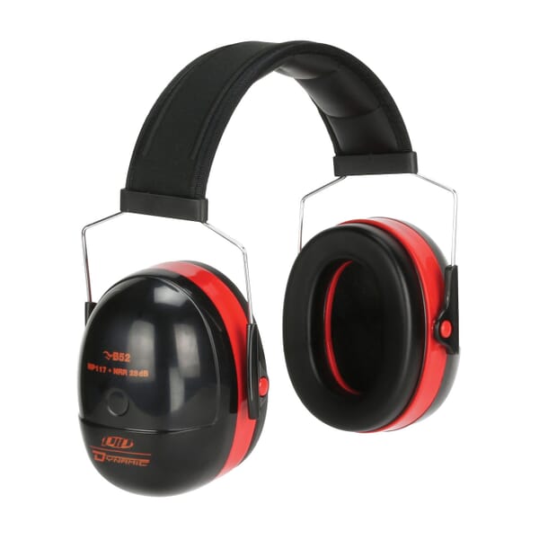 Dynamic 263-NP117 Passive Ear Muff With Adjustable Headband, 28 dB Noise Reduction, Black, Headband Band Position, ANSI S3.19-1974
