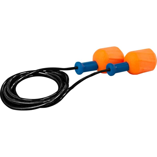 PIP EZ-Twist 267-HPF610C Push-In Ear Plug, 30 dB Noise Reduction, Cylindrical Shape, Disposable, Corded Design