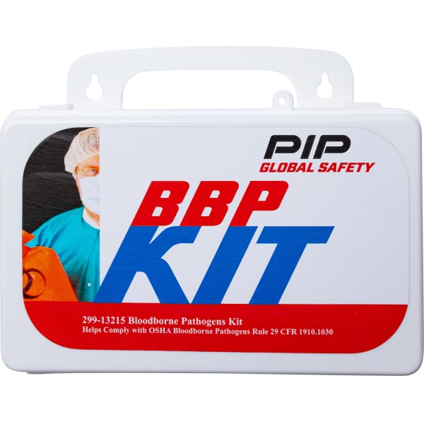 PIP 299-13215 Bloodborne Pathogens Kit, Wall Mount, 20 Components, Plastic Case