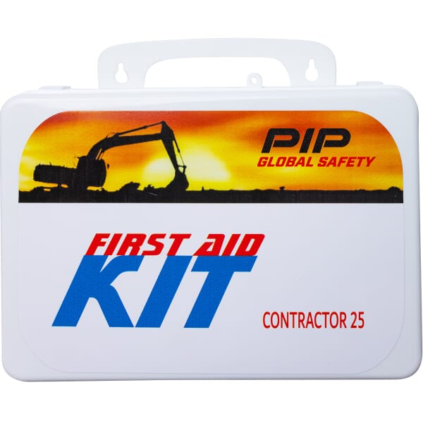 PIP 299-13290 Contractor First Aid Kit, Wall Mount, 131 Components, Plastic Case