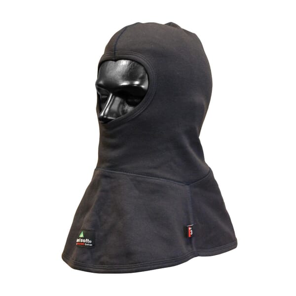 PIP 385-HDFR-13-(NV) Double Layer Arc and Flame Resistant Balaclava, Universal, Navy Blue, 10-1/2 in L, 86% Cotton/14% Nylon, 13 oz Fabric, Full Face Closure