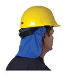 PIP EZ-Cool 396-405-BLU Hard Hat Cooling Pad With Neck Shade, Evaporation Cooling, For Use With EZ-Cool Hard Hat, Hook and Loop Attachment