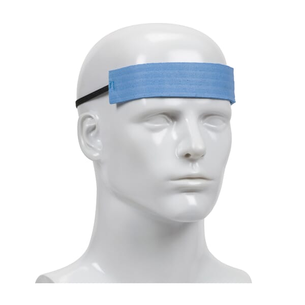 PIP 396-500 EZ-Cool Disposable Sponge Sweatband, Universal, Blue, Cellulose