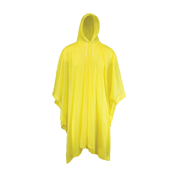 PIP 1-Ply Poncho With Attached Hood, Universal, 40 in L, 10 mil PVC