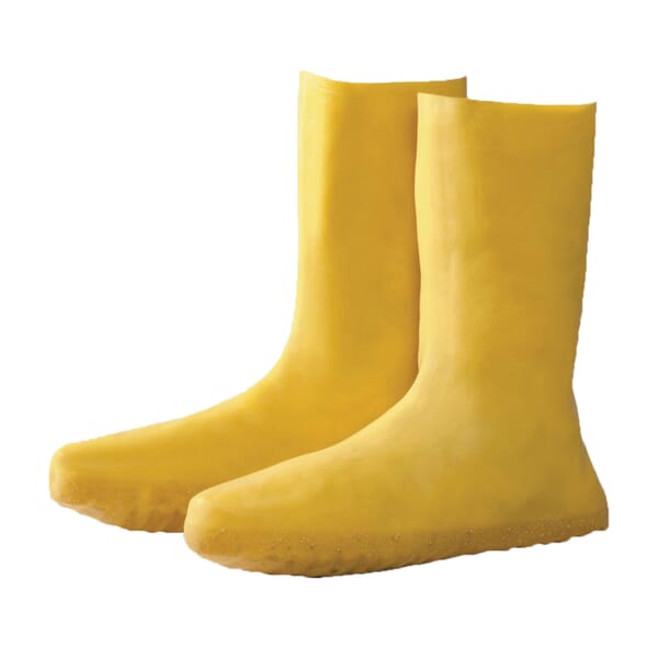 PIP 8400/M Waterproof Rain Boots, M Fits Shoe, Yellow, Non-Slip Sole, Pull-On Closure, Latex Upper Upper & Midsole, Resists: Chemical and Water