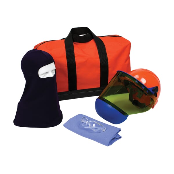 PIP 9150-52512 Arc Flash Kit, Hazard Risk Category (HRC): 2, Hood/Face Shield Max Arc Flash Protection: 12 cal/sq-cm, Garment Max Arc Flash Protection: 12 cal/sq-cm, NFPA 70E-2018, Hard Hat Head/Face Protection, Universal