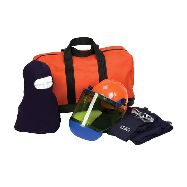 PIP 9150-52810/M Arc Flash Kit, Hazard Risk Category (HRC): 2, Hood/Face Shield Max Arc Flash Protection: 12 cal/sq-cm, Garment Max Arc Flash Protection: 12 cal/sq-cm, NFPA 70E-2018, Arc Shield/Hard Hat Head/Face Protection, M