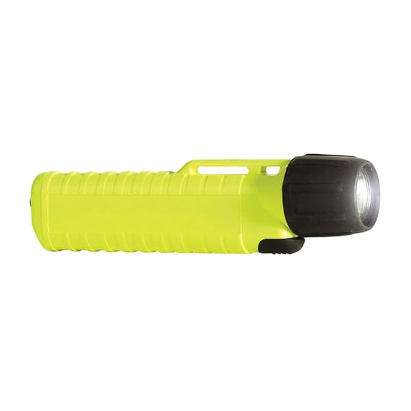 PIP 933-A104120 LED Wide Beam Flashlight, For Use With Helmet/Hard Hat, Universal, ABS/LEXAN/Polyurethane Rubber, Safety Yellow