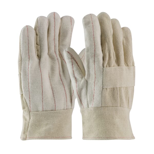 PIP 94-924I Economy Grade Hot Mill Gloves, Universal, Natural, Band Top Cuff, 10.3 in L