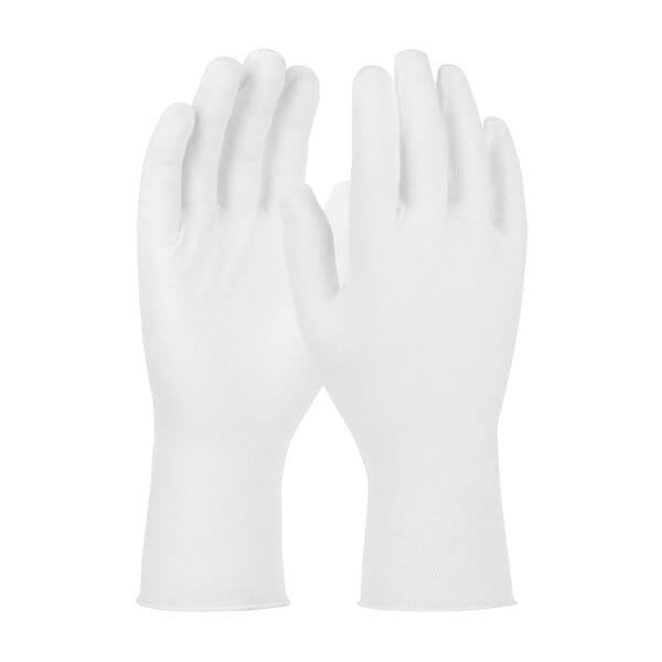PIP CleanTeam 97-501/12 Premium Grade Inspection Gloves, Universal, Cotton, White, Seamless Style, Paired Hand, 12.2 in L