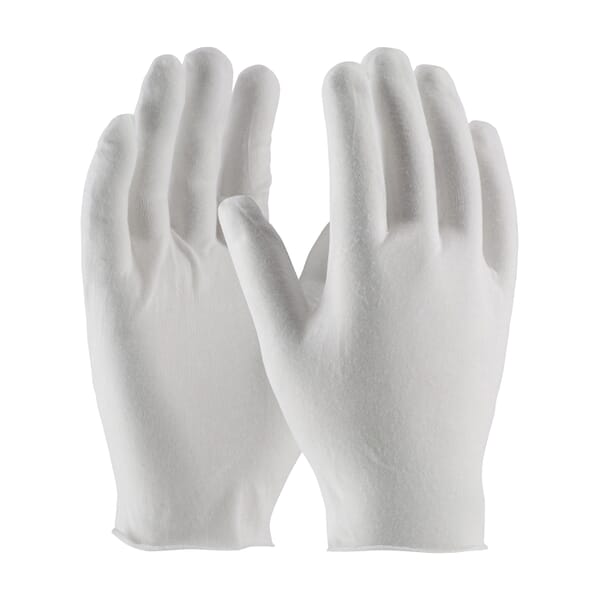 PIP CleanTeam 97-510 97-501 Lightweight Inspection Gloves, Universal, Cotton/Polyester, White, Seamless Style, Paired Hand, 8.9 in L